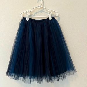 Jacadi Paris Navy blue tulle skirt girls size 6